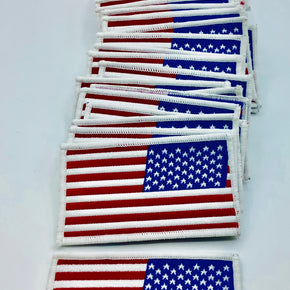 Trimplace American Flag Woven 2" X 3-1/4" Heat Seal Applique - 100 PCS