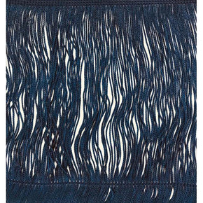 Trimplace Navy 8" Rayon Chainette Fringe