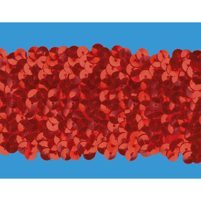 RED 2 INCH (5 ROW) STRETCH SEQUIN-NEW!!!!LOW PRICE