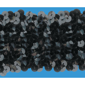 BLACK 2 INCH (5 ROW) STRETCH SEQUIN-NEW!!!! LOW PRICE