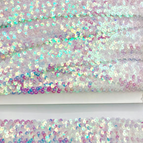 Trimplace Nu Cry White 2" (5 Row) Stretch Sequin