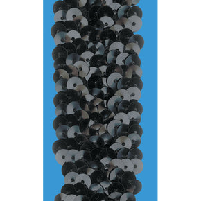 BLACK 1-1/4 INCH (3 ROW)  STRETCH SEQUIN-NEW!!!! LOW PRICE