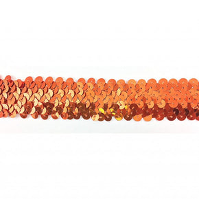Trimplace Orange 1-1/4 Inch Stretch Sequin - 3 Row