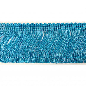 Trimplace Azure Blue 2" Rayon Chainette Fringe