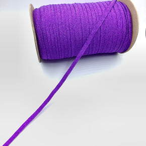 Purple 5/16" Sparkle Braided Elastic Stretch