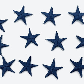 Navy 5/8" Star Iron-on Embroidered Applique