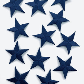 Navy /-5/8" Embroidered Star Applique