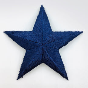 Navy 2-3/4" Navy Star Iron-on Embroidered Applique