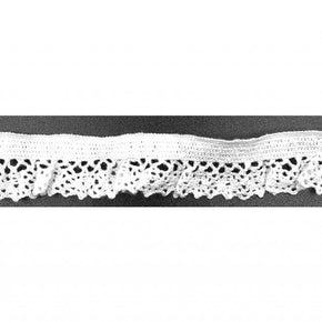 Trimplace White 5/8" Vintage Stretch Cluny Lace