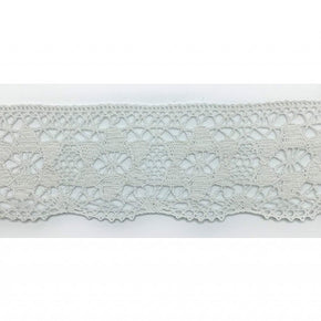 Trimplace White 2 Inch Vintage Flower Cluny Lace