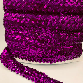 Trimplace Purple 1-1/2" (4 Row) Stretch Sequin