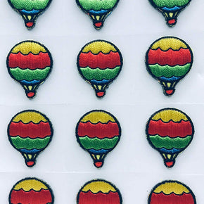 Trimplace HOT AIR Balloon Press-ON Applique- 1 inch x 1 inch - 12 Pieces