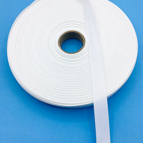 White 1" 100% PolyesterTwill Tape