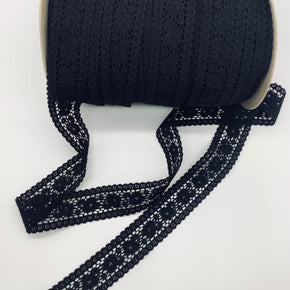 Black 1-1/2" Crochet Lace Galloon