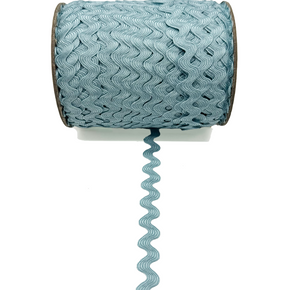 Lt. Blue 1/2" (12mm) Ric Rac Trim – Polyester Zig Zag for Sewing, Crafts, Apparel & DIY Decorations - 24 Yards