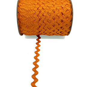 Orange 1/2" (12mm) Ric Rac Trim – Polyester Zig Zag for Sewing, Crafts, Apparel & DIY Decorations - 24 Yards