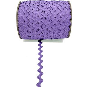 Lavender 1/2" (12mm) Ric Rac Trim – Polyester Zig Zag for Sewing, Crafts, Apparel & DIY Decorations - 24 Yards