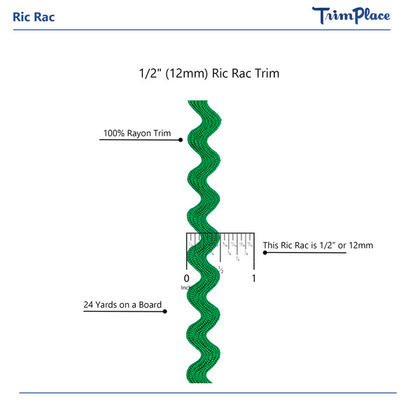 Kelly Green Ric Rac Kelly Green 1/2