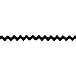 Black 1/2" (12mm) Ric Rac Trim – Polyester Zig Zag for Sewing, Crafts, Apparel & DIY Decorations