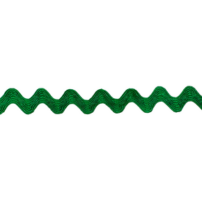 Kelly Green 5/8" (16mm) Rayon Ric Rac Trim – Decorative Zig Zag Ribbon for Sewing, Crafts, Costumes & Home Décor – 11 Colors – 15 Yards or 30 Yards