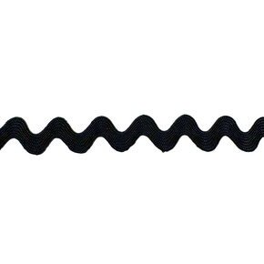 Black 5/8" (16mm) Rayon Ric Rac Trim – Decorative Zig Zag Ribbon for Sewing, Crafts, Costumes & Home Décor – 11 Colors – 15 Yards or 30 Yards