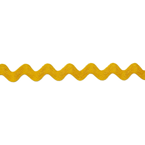 Flag Gold 5/8" (16mm) Rayon Ric Rac Trim – Decorative Zig Zag Ribbon for Sewing, Crafts, Costumes & Home Décor – 11 Colors – 15 Yards or 30 Yards