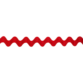 Red 5/8" (16mm) Rayon Ric Rac Trim – Decorative Zig Zag Ribbon for Sewing, Crafts, Costumes & Home Décor – 11 Colors – 15 Yards or 30 Yards