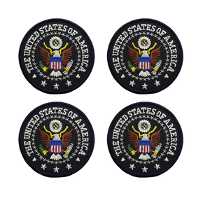 3" Presidential Seal Embroidered Emblem - Heat Seal Backing - 4 Pieces