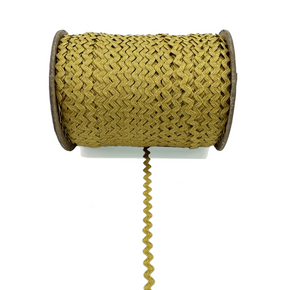 Antique Gold 3/16" (5mm) Baby Ric Rac Trim – Versatile Sewing & Craft Braid – Ideal for Clothing, Quilting, Hair Bows, DIY Crafts - 24 Yards