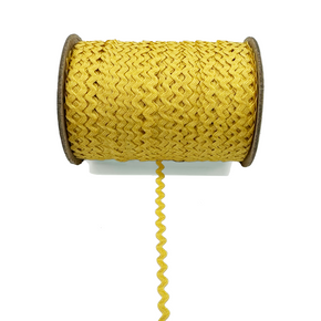 Yellow  3/16" (5mm) Baby Ric Rac Trim – Versatile Sewing & Craft Braid – Ideal for Clothing, Quilting, Hair Bows, DIY Crafts - 24 Yards