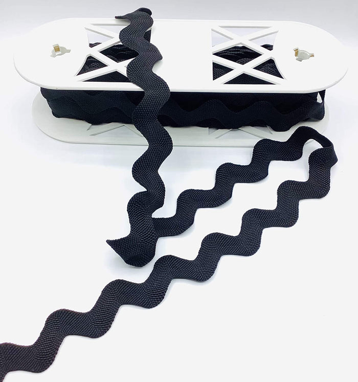 Black Jumbo Ric Rac – 1-3/8