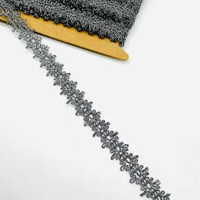 Antique Silver 1" Gimp Trim - 9 Yards