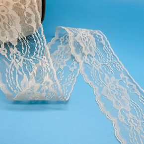 Natural 4" Raschel Lace - 10 Yards