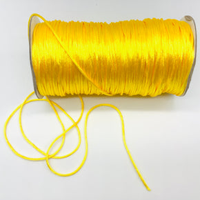 Yellow Satin Cord Rattail Chinese Knot 2mm - 100 Yards