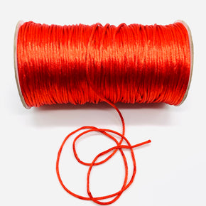 Red Satin Cord Rattail Chinese Knot 2mm - 100 Yards