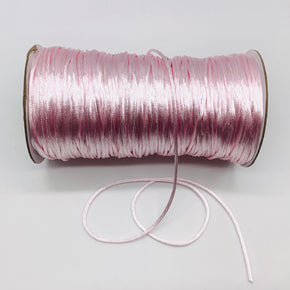 Baby Pink Satin Cord Rattail Chinese Knot 2mm - 100 Yards