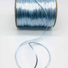 Lt. Blue Satin Cord Rattail Chinese Knot 2mm - 100 Yards