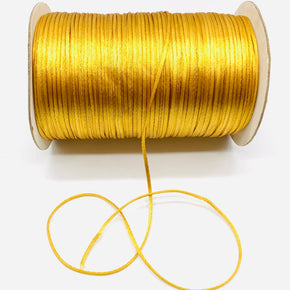 Gold Satin Cord Rattail Chinese Knot 2mm - 100 Yards