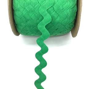 Kelly Green 1-1/8" 100% Cotton Jumbo Ric Rac - 10 Yards