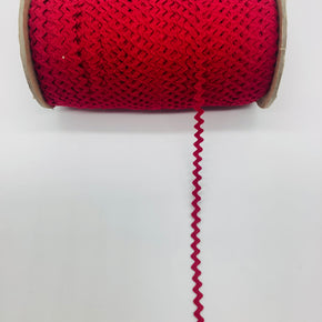 Red 1/4" 100% Cotton Ric Rac