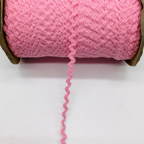 Pink 3/8" 100% Cotton Ric Rac - 25 Yards