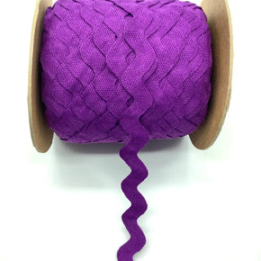 Purple 1-1/8" 100% Cotton Jumbo Ric Rac - 10 Yards