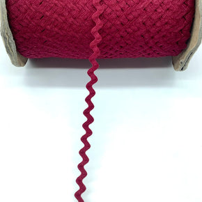 Cranberry 3/8" 100% Cotton Ric Rac - 25 Yards