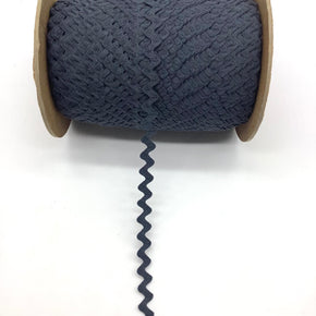 Dark Grey 1/2" 100% Cotton Ric Rac