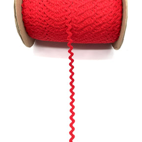 Scarlet 3/8" 100% Cotton Ric Rac - 25 Yards