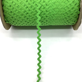 Crisp Green 3/8" 100% Cotton Ric Rac - 25 Yards