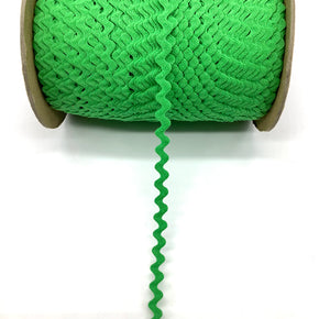 Grass Green 3/8" 100% Cotton Ric Rac - 25 Yards