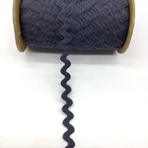 Dark Grey 3/4" 100% Cotton Ric Rac - 25 Yards