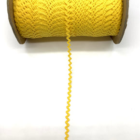 Yellow 1/4" 100% Cotton Ric Rac