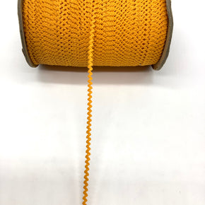 Gold 3/16" 100% Cotton Baby Ric Rac - 25 Yards